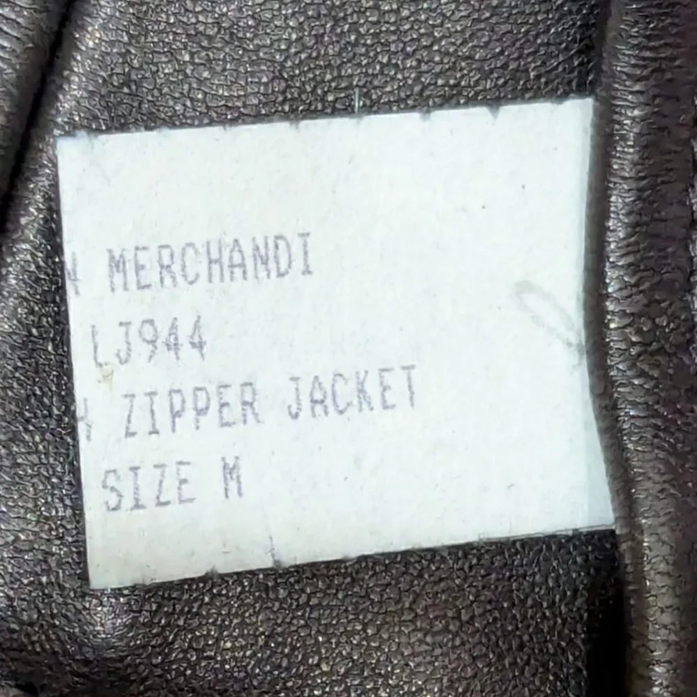 VTG Y2K Golden Bear San Francisco Women's M Leather Hip Length Zipper Jacket